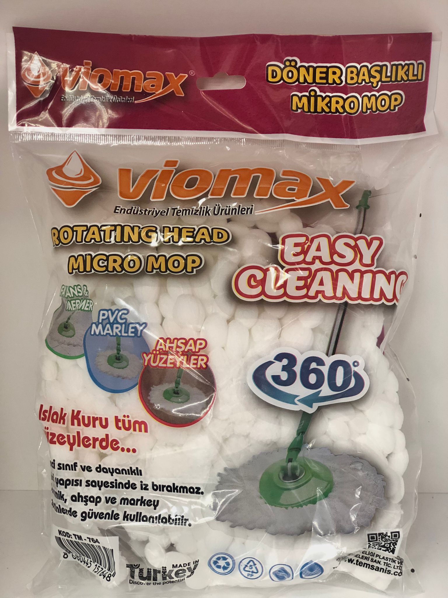 VİOMAX DÖNER BAŞLIKLI MİKRO MOP  BAĞ:50